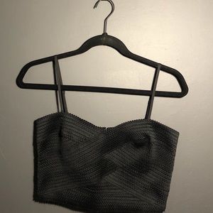 Express black crop top